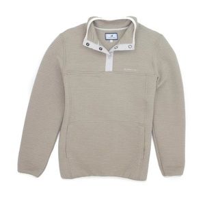 PROPERLY TIED Boys Half Pullover Gray/Taupe Youth Small